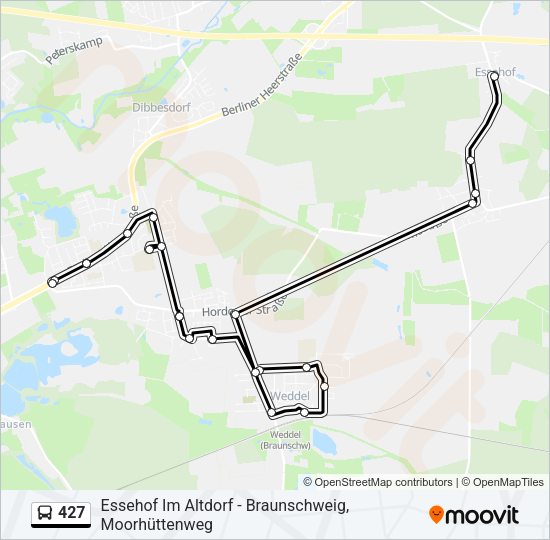 Buslinie 427 Karte