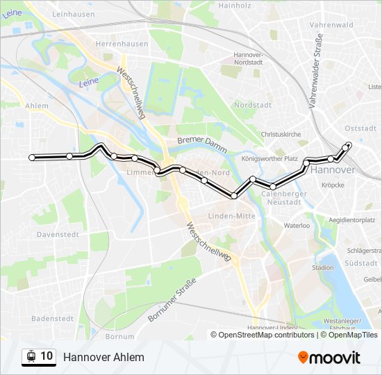 10 Route: Fahrpläne, Haltestellen & Karten - Hannover Ahlem (Aktualisiert)