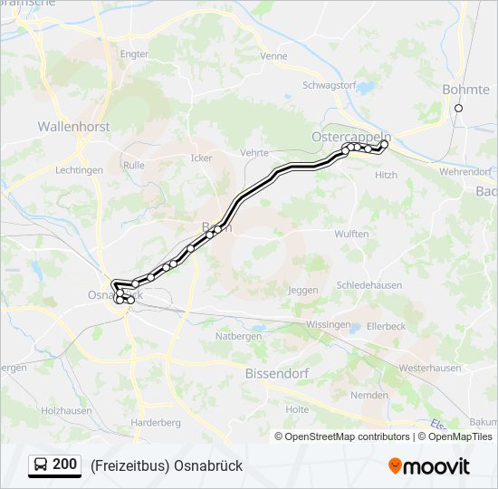 200 bus Line Map