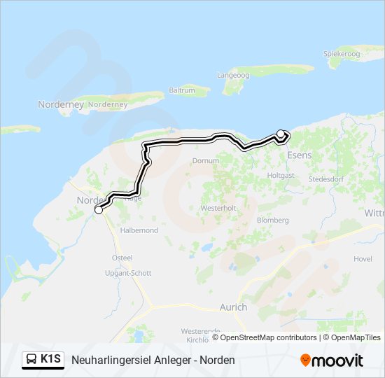 K1S bus Line Map