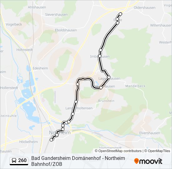 Buslinie 260 Karte