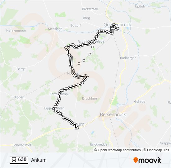 630 bus Line Map