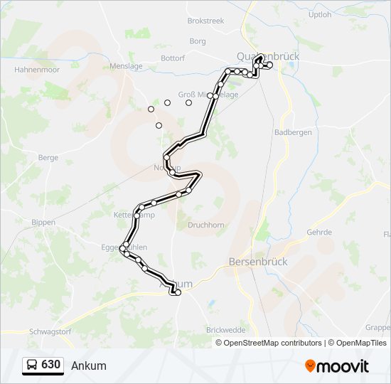 Buslinie 630 Karte