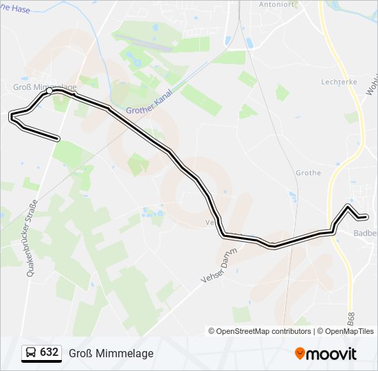 632 bus Line Map