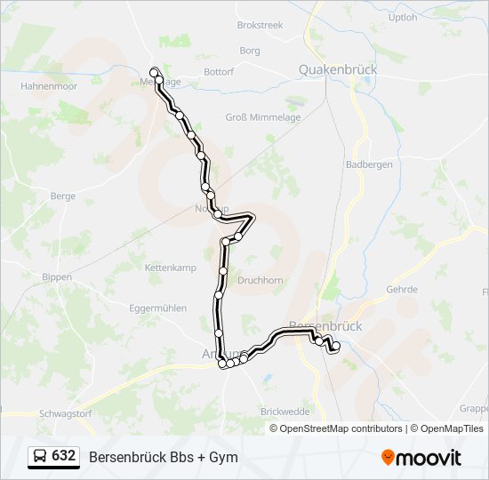 632 bus Line Map