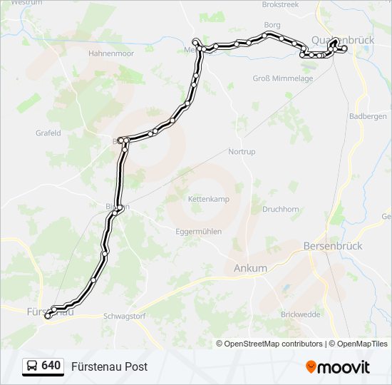 640 bus Line Map