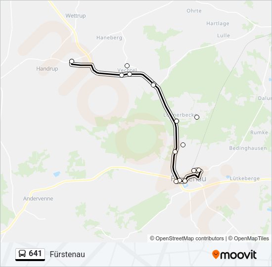 Buslinie 641 Karte