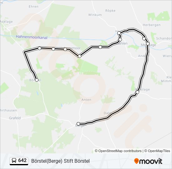 642 bus Line Map