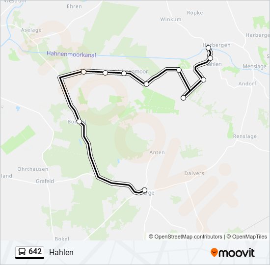 642 bus Line Map