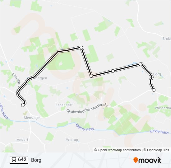 642 bus Line Map