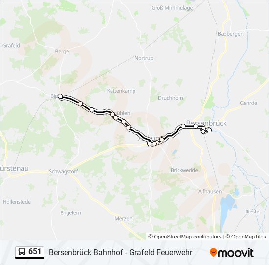 651 bus Line Map