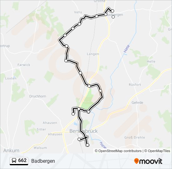 662 bus Line Map