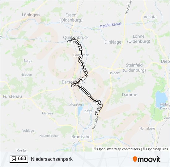 663 bus Line Map