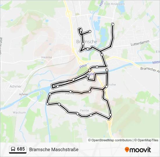 685 Route: Schedules, Stops & Maps - Bramsche(Hase) Martinusschule ...