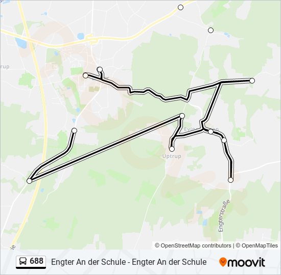 688 bus Line Map