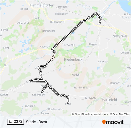 Автобус 2372: карта маршрута