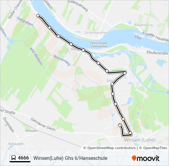 4666 bus Line Map