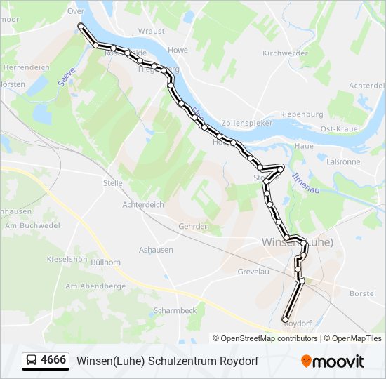 4666 bus Line Map