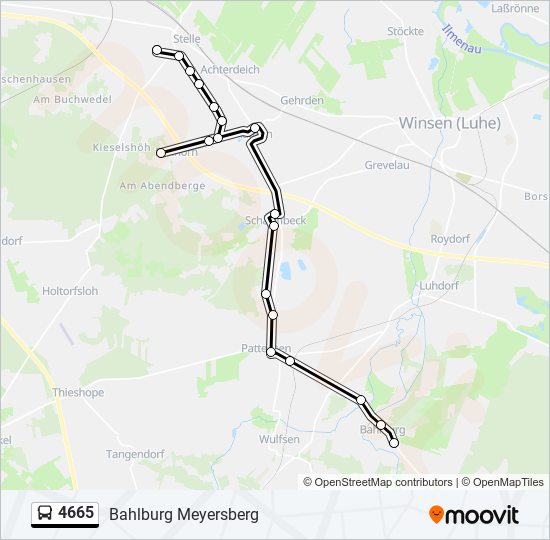 4665 bus Line Map