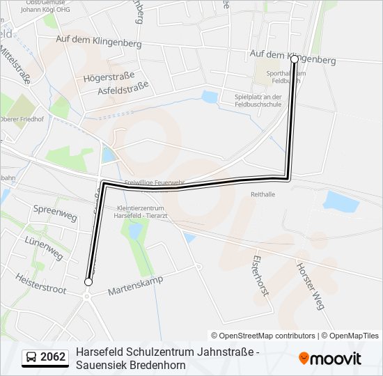 2062 bus Line Map