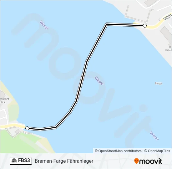 Паром FBS3: карта маршрута