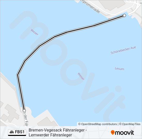 Fährelinie FBS1 Karte