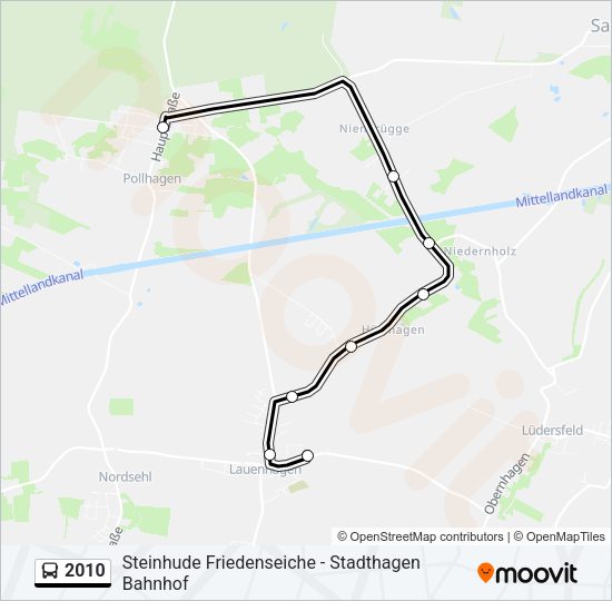 Buslinie 2010 Karte