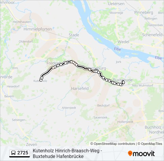 Buslinie 2725 Karte