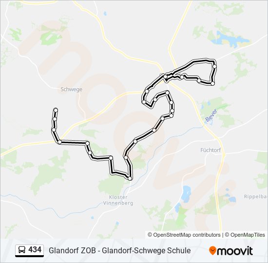 434 Route Schedules, Stops & Maps Glandorf Zob (Updated)