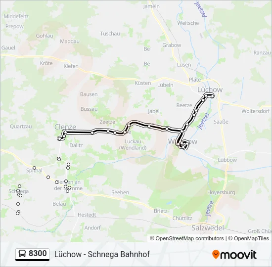 Автобус 8300: карта маршрута