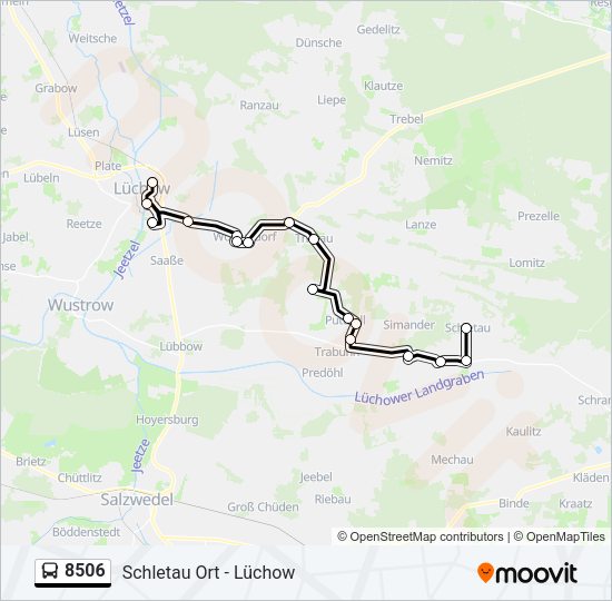 Buslinie 8506 Karte