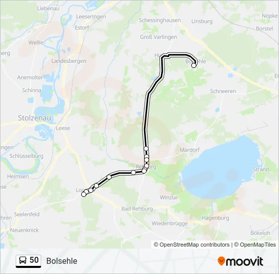 Автобус 50: карта маршрута