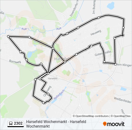 2302 bus Line Map