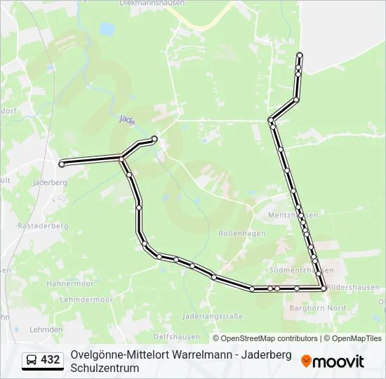 Автобус 432: карта маршрута