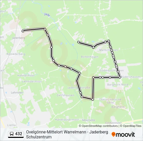 Автобус 432: карта маршрута