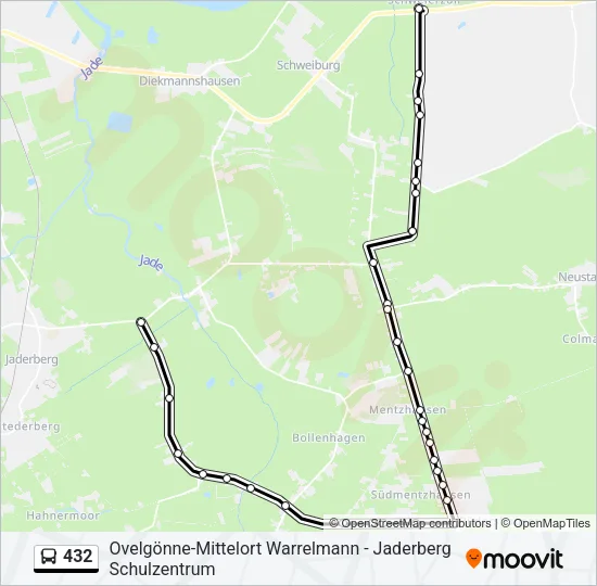 Автобус 432: карта маршрута