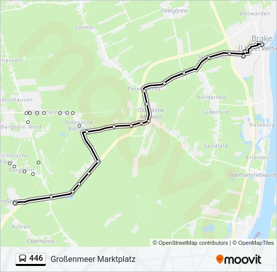 Автобус 446: карта маршрута