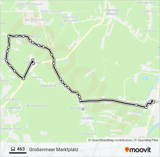 Автобус 463: карта маршрута