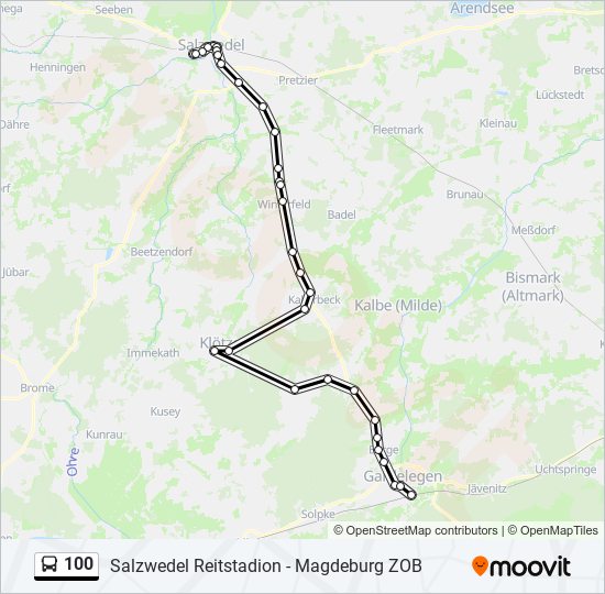 100 Route: Schedules, Stops & Maps - Gardelegen Bf (Updated)