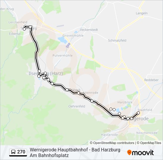 Buslinie 270 Karte