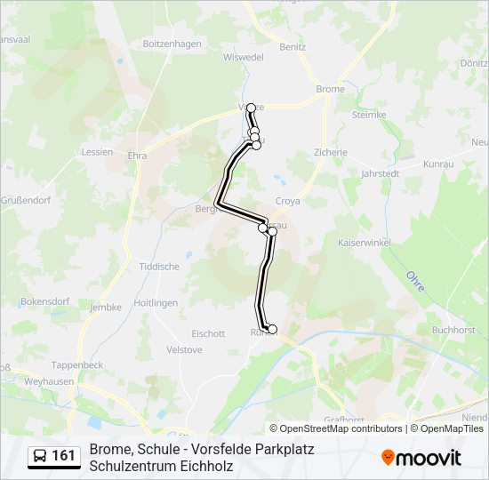 Buslinie 161 Karte