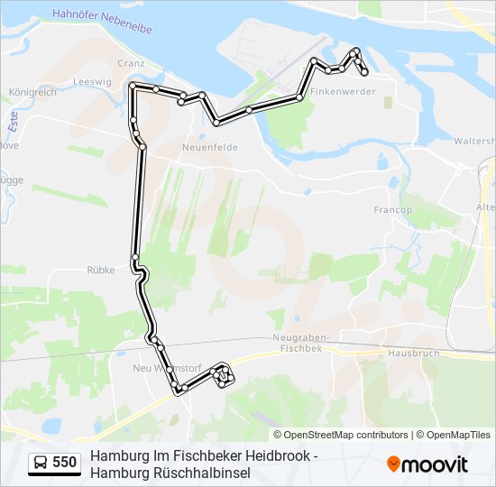 550 bus Line Map