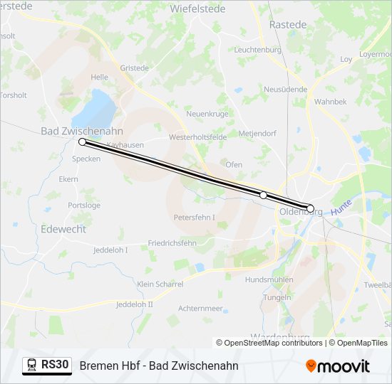 Bahnlinie RS30 Karte