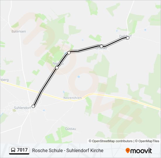 Buslinie 7017 Karte