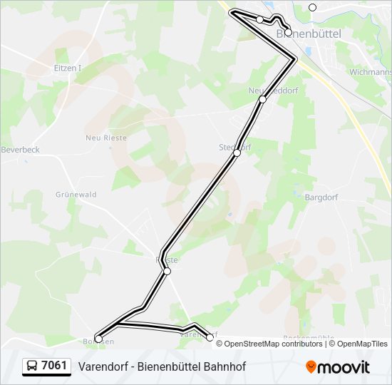 Buslinie 7061 Karte