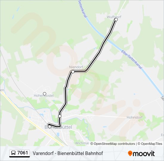 Buslinie 7061 Karte