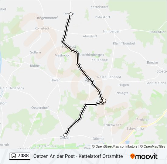 Buslinie 7088 Karte
