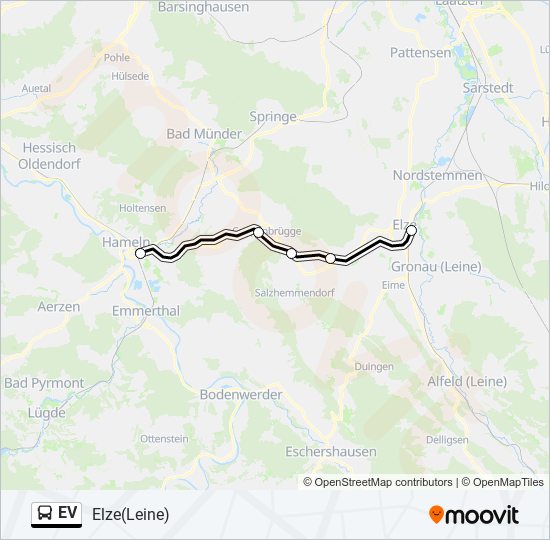 Автобус EV: карта маршрута
