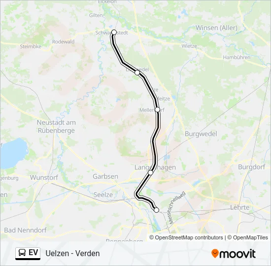 Автобус EV: карта маршрута
