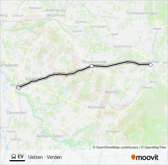Автобус EV: карта маршрута